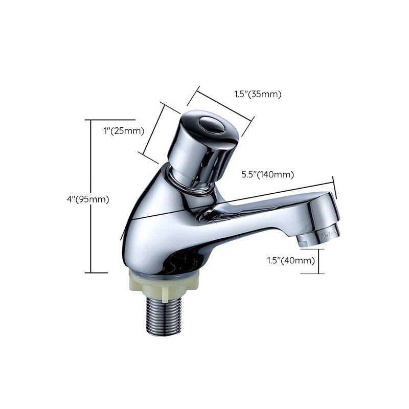 Lisslune | Modern sink faucet with brass knob handle, low arc, washbasin faucet