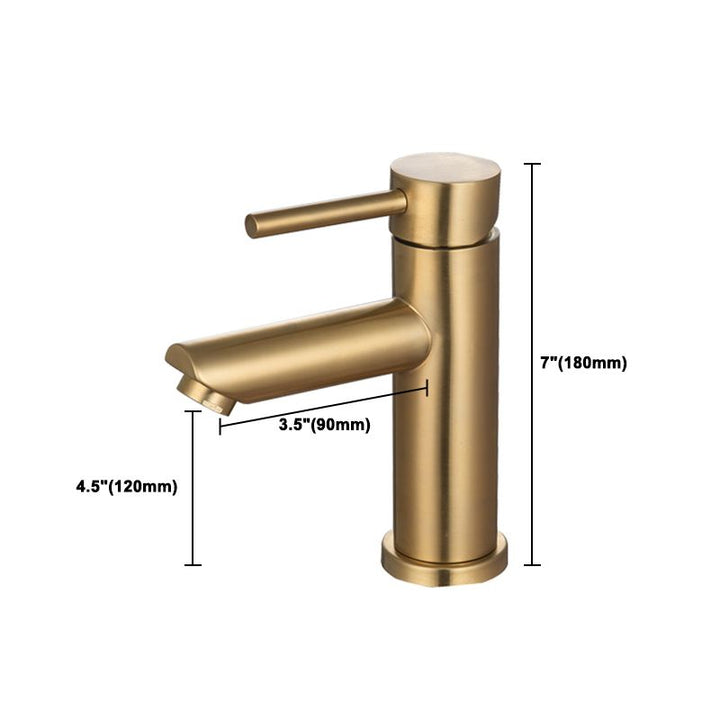 Lisslune | 1-Handle Gold Nickel Widespread Faucet Single Hole Lever Sink Faucet with Drain