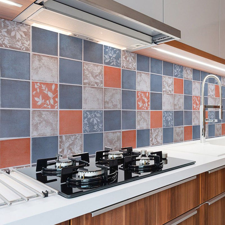 Lisslune | Square Grid Peel and Stick Tile PVC Mosaic Tile for Kitchen Backsplash