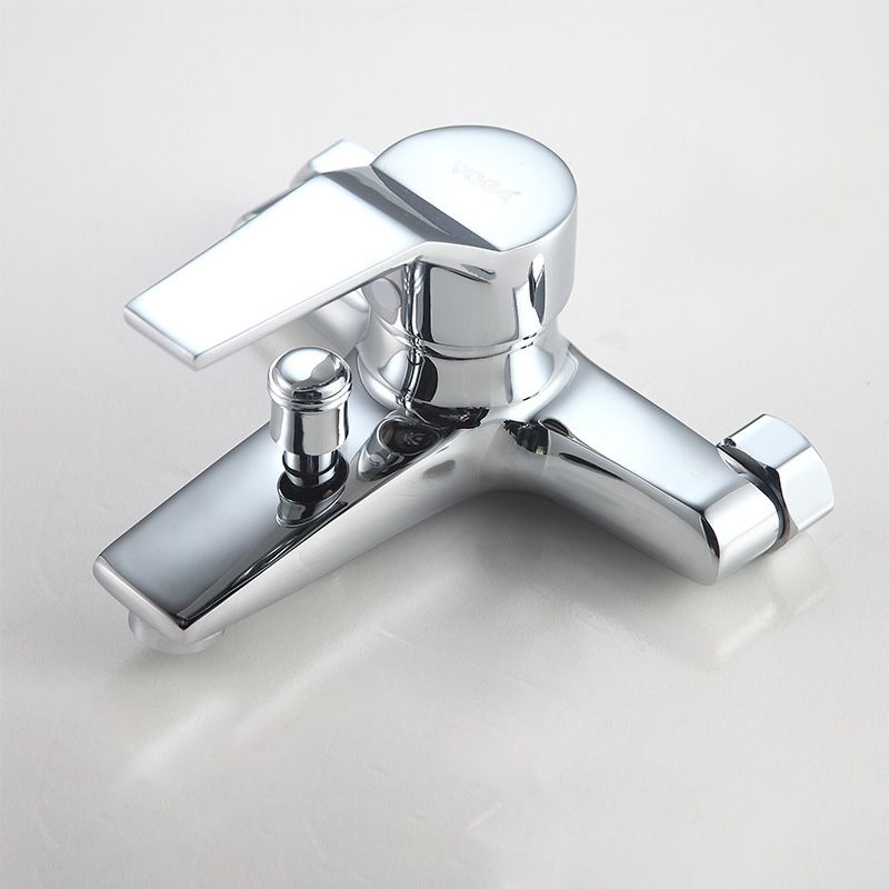 Lisslune | Modern Silver Faucet Copper with 1-Handle 2-Hole Bathroom Faucet