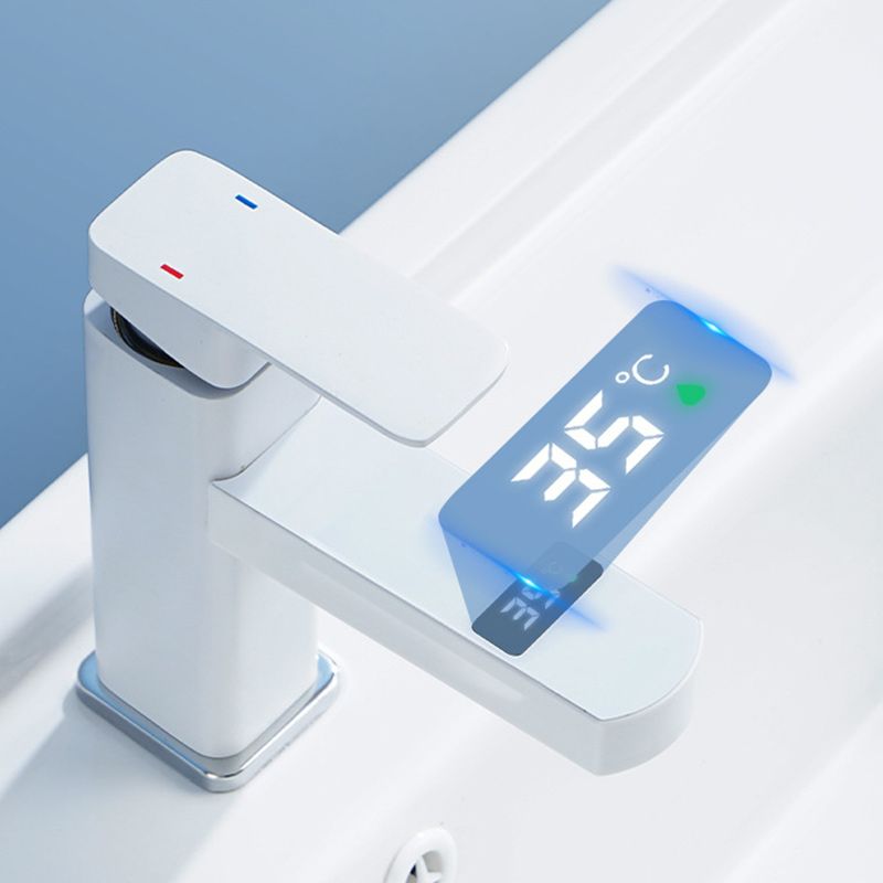 Lisslune | Contemporary sink faucet Digital display Monochrome Low arch basin Bathroom sink