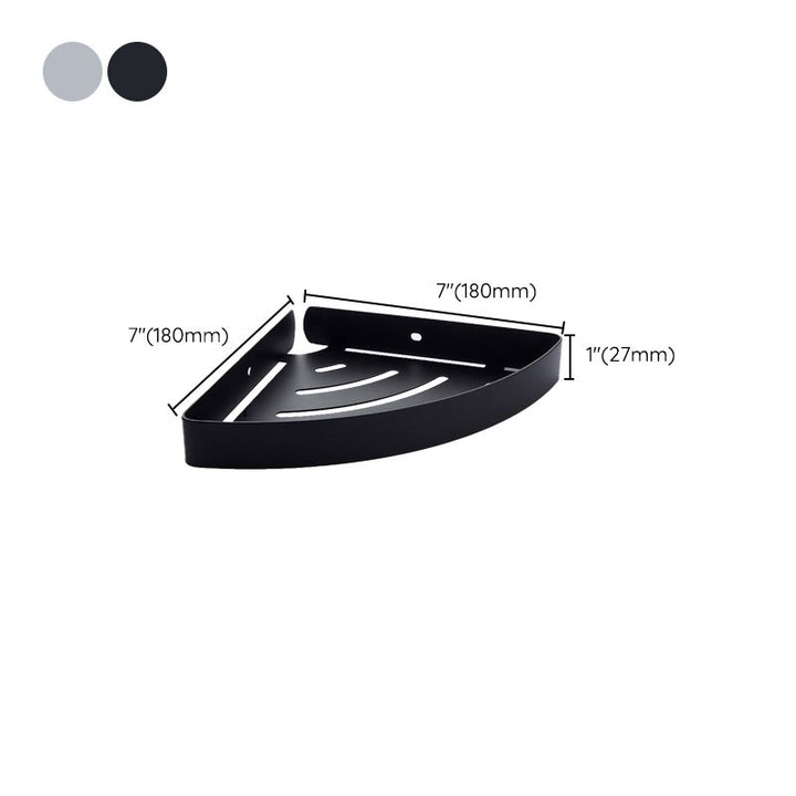 Lisslune | Silver/black Bathroom accessory set Modern 1/2/3 - Piece Bathroom shelf