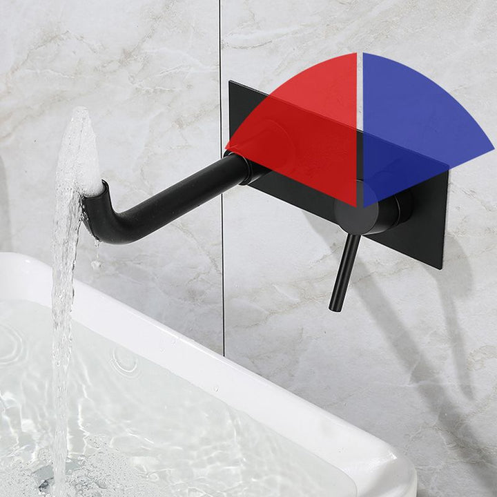 Lisslune | Glam Style Faucet Single Lever Wall Mounted Faucet for Bathroom