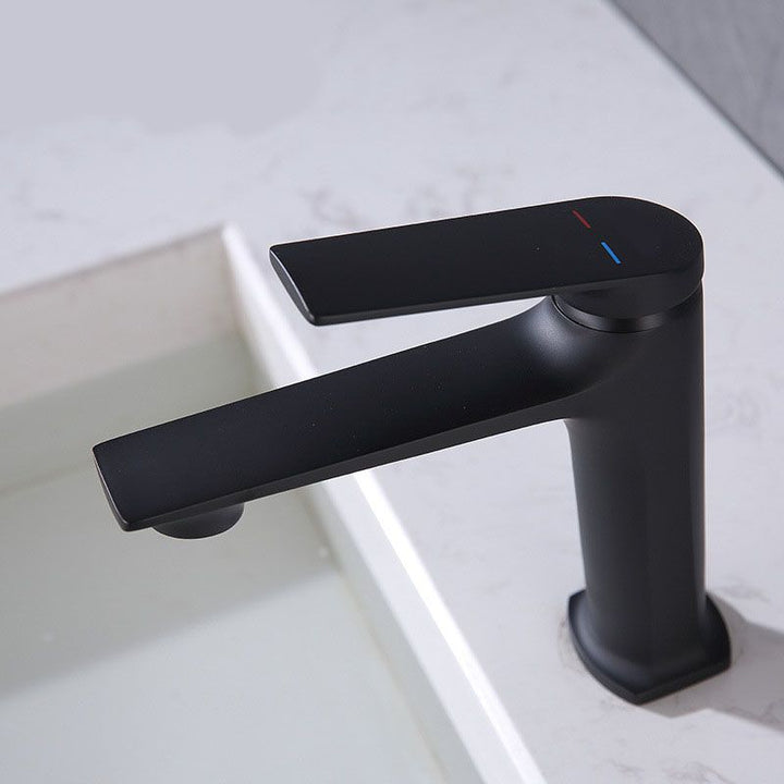 Lisslune | Modern Container Faucet Brass Lever Handles Low Arc Sink Bathroom Faucet