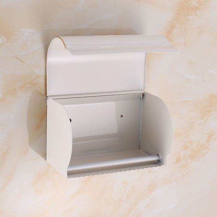 Lisslune | Vintage Bathroom Accessory Set Aluminum Paper Holder in White