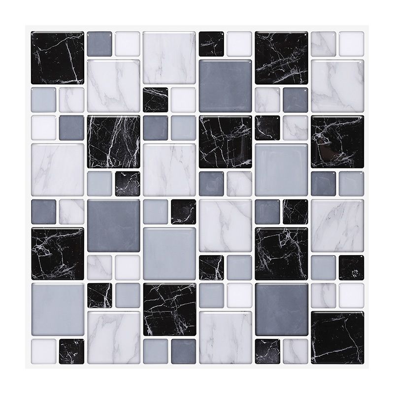 Lisslune | Pattern Matte Color Stone Peel and Stick Mosaic Tile Peel and Stick Tile Set of 2