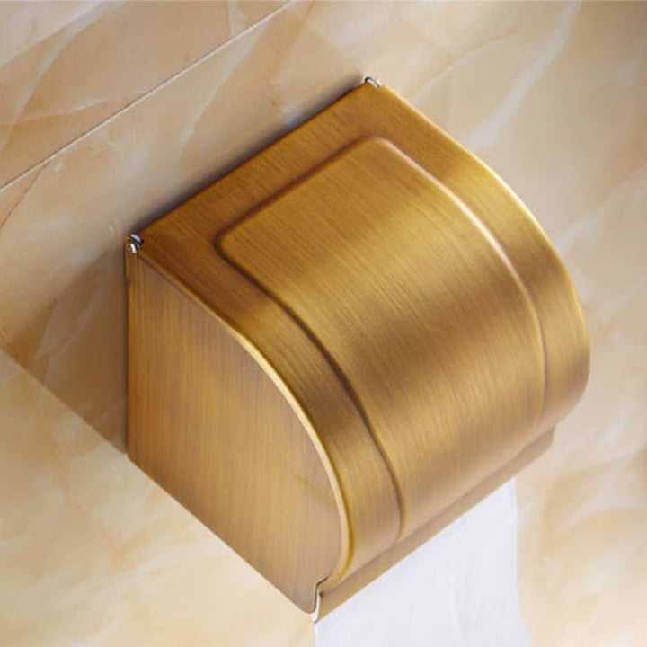 Lisslune | Traditional Brass Bathroom Accessory Set Brushed Bronze Bathroom Set