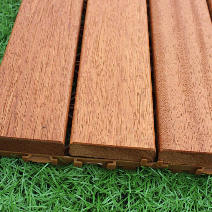 Lisslune | Classic Terrace Decking Natural Wood Waterproof Smooth Outdoor Flooring