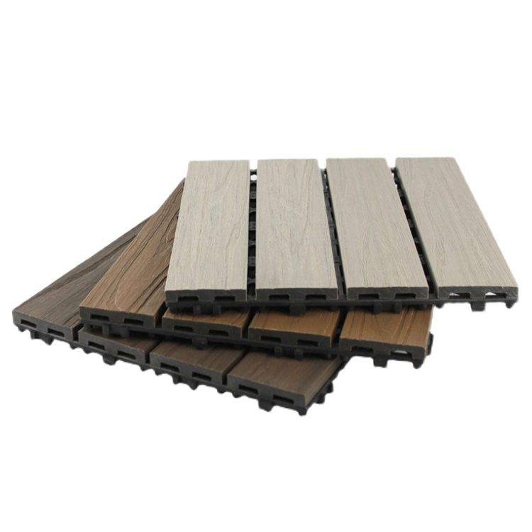 Lisslune | Deck Plank drilled hardwood tiles exterior flooring