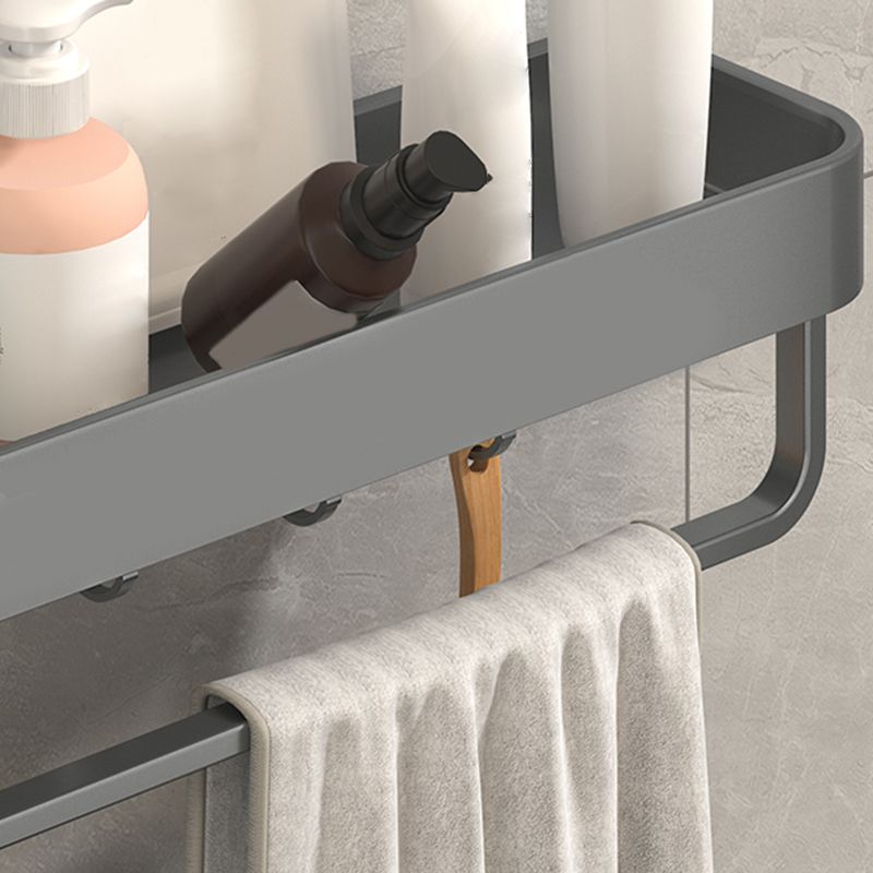 Lisslune | Modern Grey 2-piece Bathroom Accessory Set, Matte Grey, Bathroom Shelf