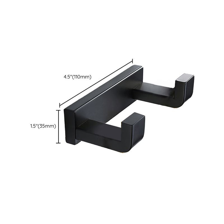 Lisslune | Modern Bathroom Hardware Set Bath Shelf Towel Bar Black Bath Hardware Set