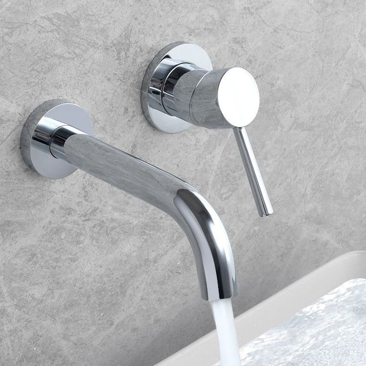Lisslune | Wall-mounted Bronze Bathtub Filler Double Handles Bathtub Spout Bathtub Faucet Trim