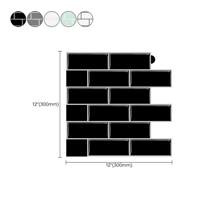 Lisslune | Peel & Stick Subway Tile PVC Stain Resistant Rectangular Peel and Stick Tile for the Kitchen