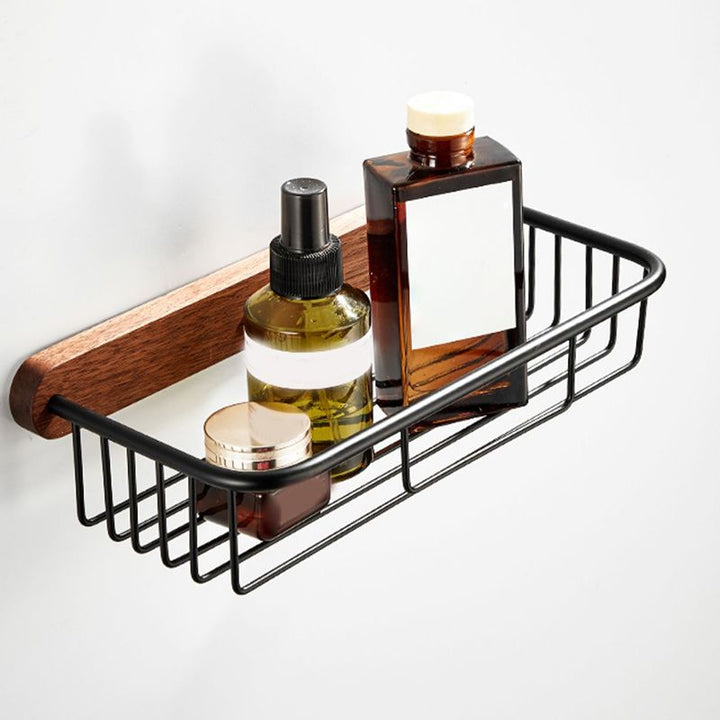 Lisslune | 7-piece toilet accessory set made of solid wood and metal