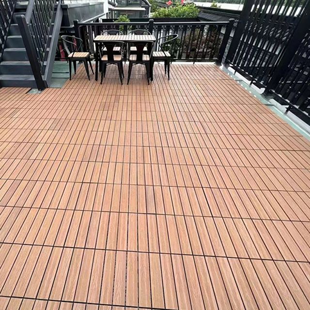 Lisslune | Deck Plank Loose Lay Wood Floor Tiles Garden Outdoor Flooring