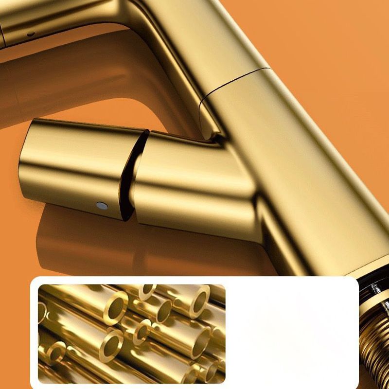 Lisslune | Modern Faucet Sink Tap Brass Lever Handles Swivel Spout Sink Tap
