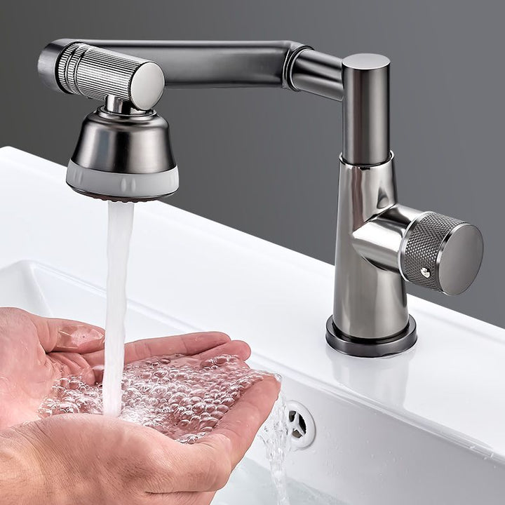 Lisslune | Knob Handle Widespread Bathroom Faucet Industrial Sink Faucet