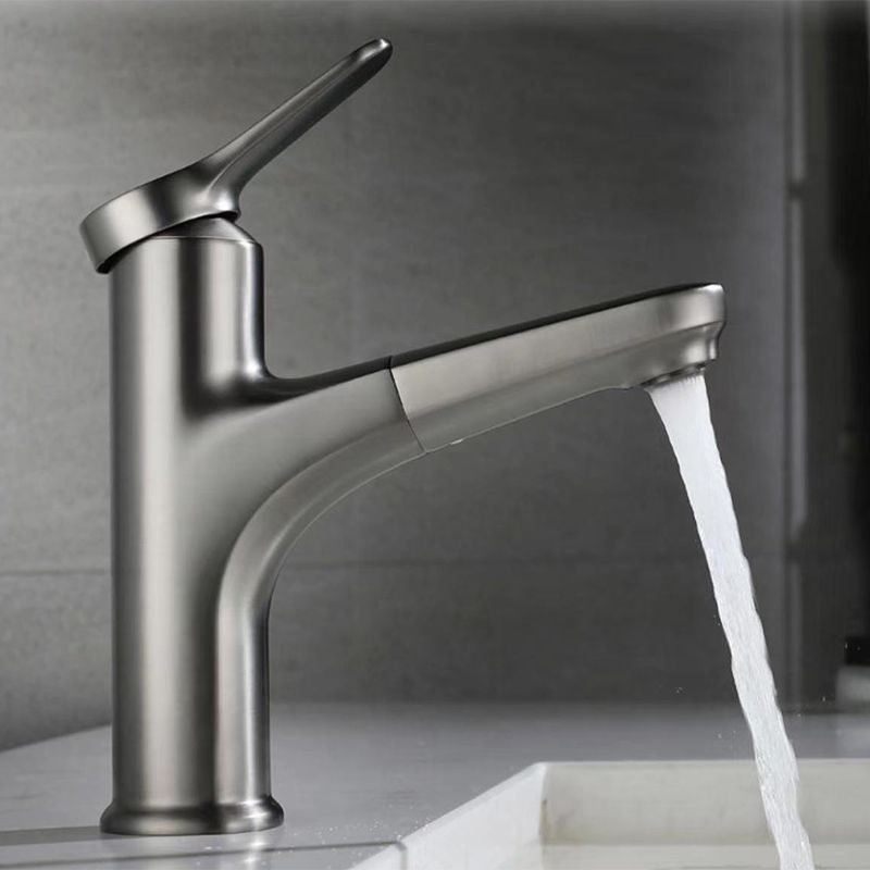 Lisslune | Modern Style Extendable Ship Faucet Copper Single Handle Basin Faucet for the Bathroom