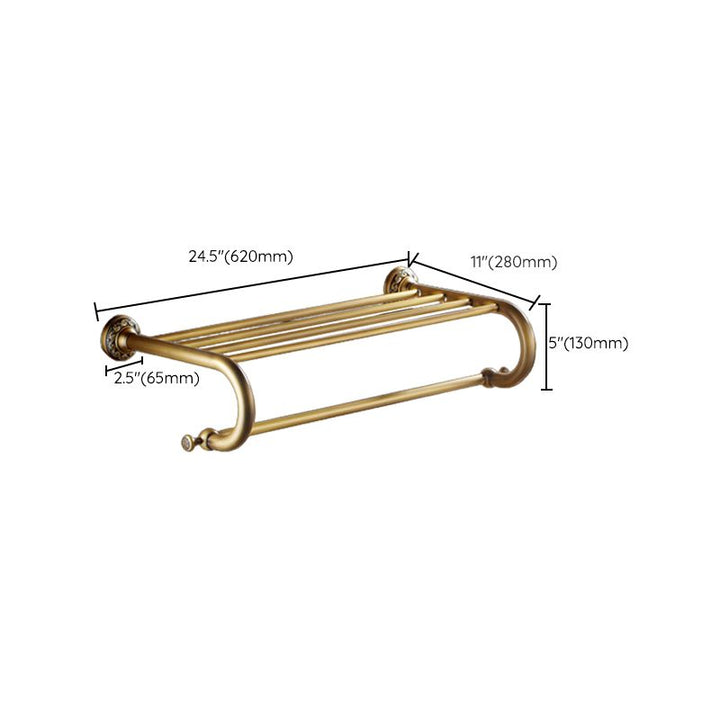 Lisslune | Traditional Brass Bathroom Accessories Set Brushed Bronze Bathroom Set