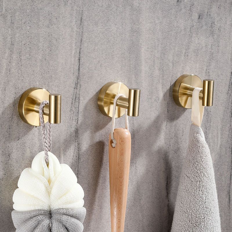Lisslune | Modern Bathroom Accessory Set Metal Coat Hooks in Polished Chrome/Gold
