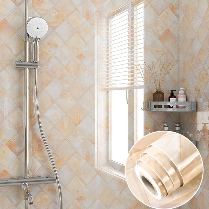 Lisslune | Modern splash guard wall tile PVC Rectangular Self-adhesive Wallpaper for the bathroom