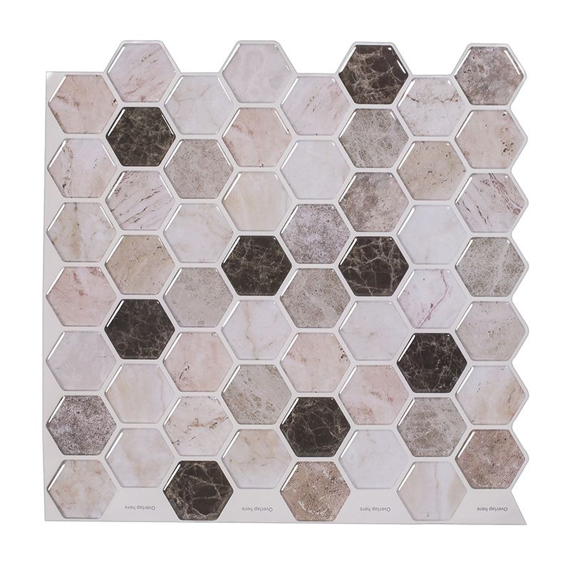 Lisslune | Peel and Stick Tile Waterproof Hexagonal Plastic Peel and Stick Tile for Shower
