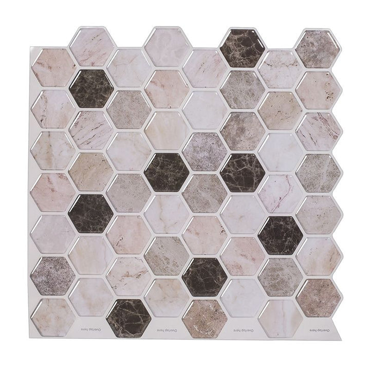 Lisslune | Peel and Stick Tile Waterproof Hexagonal Plastic Peel and Stick Tile for Shower