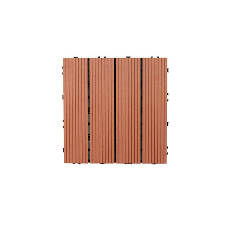 Lisslune | Square PVC Deck/Patio Floor Tiles Interlocking Installation Outdoor Patio Tiles