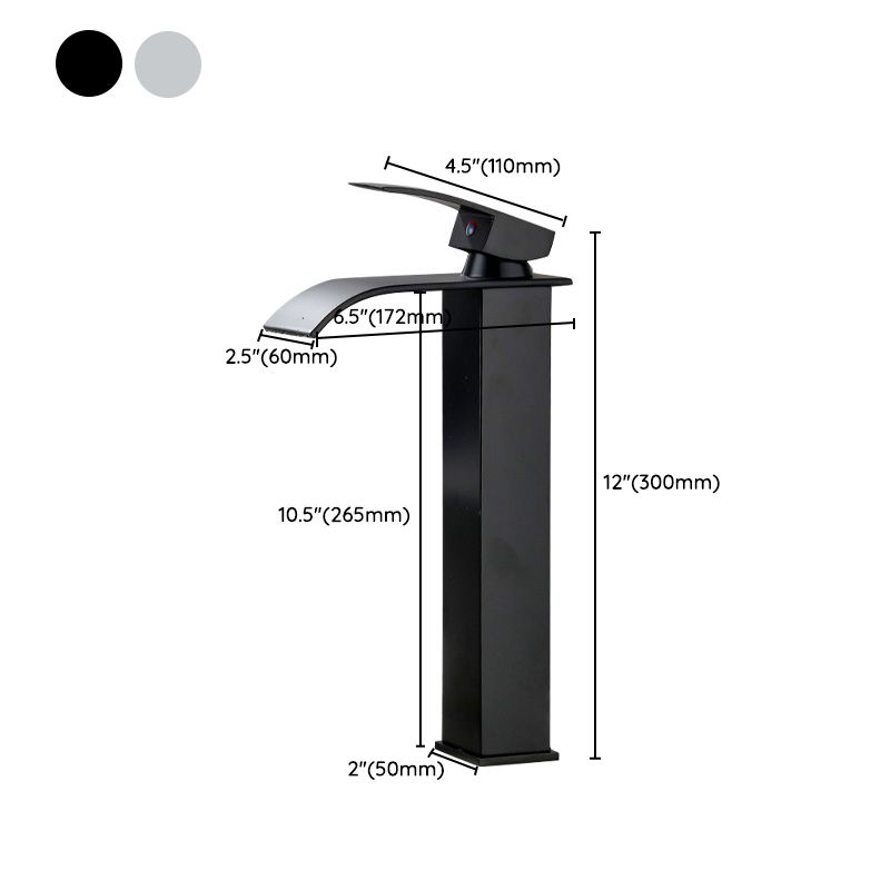 Lisslune | Basin faucet lever handle waterfall outlet bathroom fixture