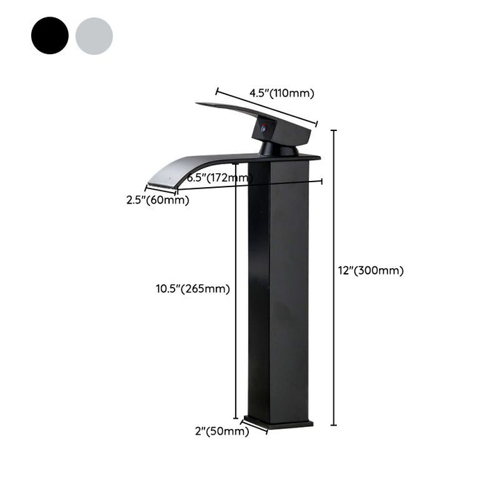 Lisslune | Basin faucet lever handle waterfall outlet bathroom fixture