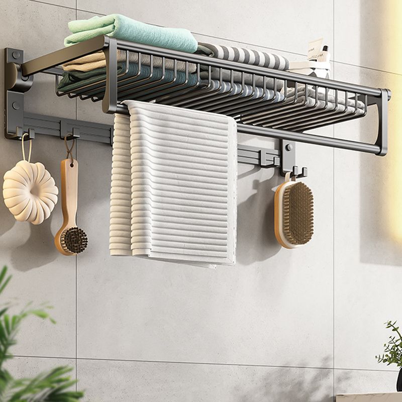 Lisslune | Gray bathroom accessories as a single item or as a set with towel holder/bathroom shelf/robe hooks