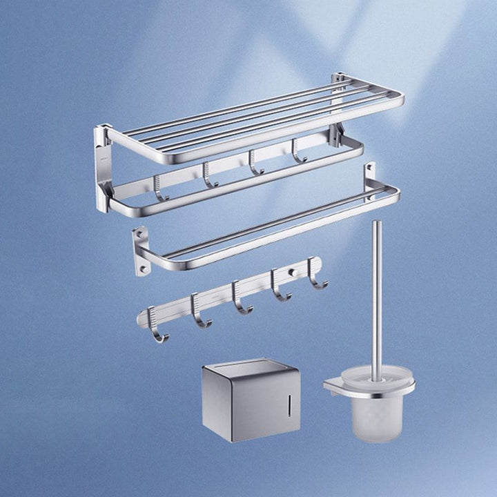 Lisslune | Silver Bathroom Accessory Set Modern Bathroom Accessory as Individual Piece or in Set