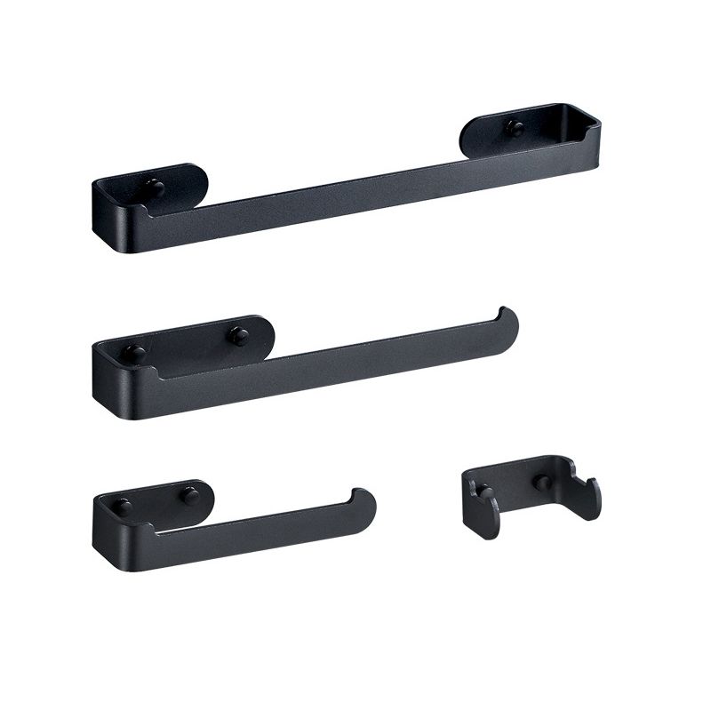 Lisslune | Aluminum Alloy Bathroom Set 4-piece Modern Style Bathroom Hardware Set