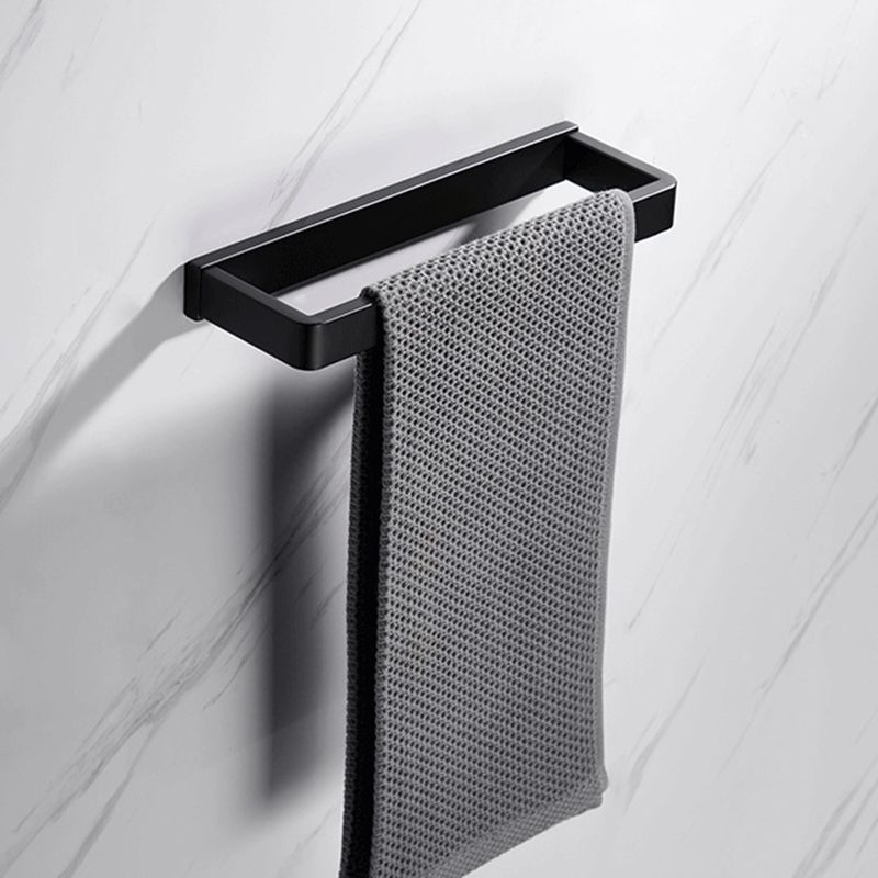 Lisslune | Matt Black 5-piece modern bathroom accessory as a single item or as a set with towel bar