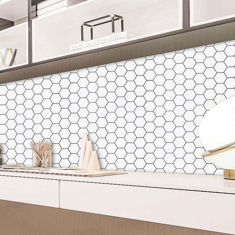 Lisslune | Modern Peel-and-Stick Wall PVC Hexagon Peel-and-Stick Tile