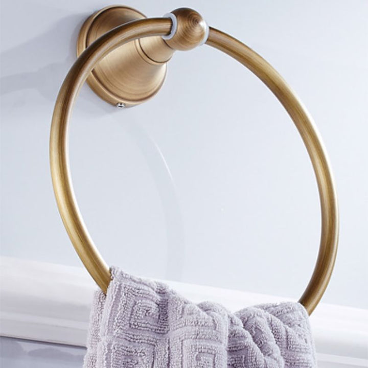 Lisslune | Metal Bathroom Set 4-piece Traditional Style Gold Bathroom Hardware Set