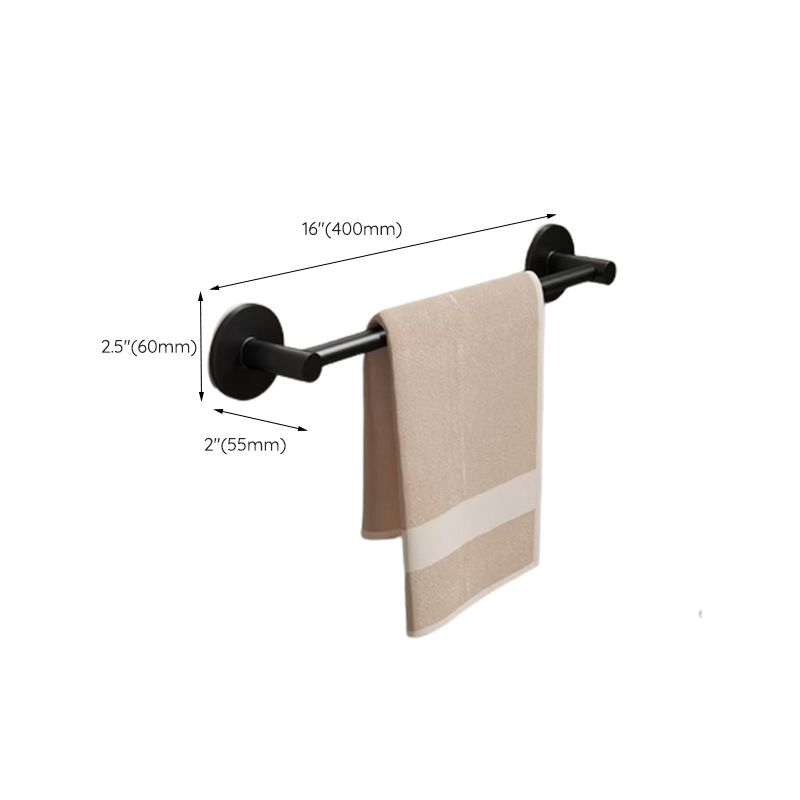Lisslune | Aluminium Bathroom Hardware Set Black Bathroom Accessories Kit Towel Holder