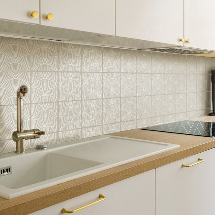 Lisslune | Modern Mosaic Tile Peel and Stick Tile Pvc Kitchen Backsplash Peel and Stick Wall Tile