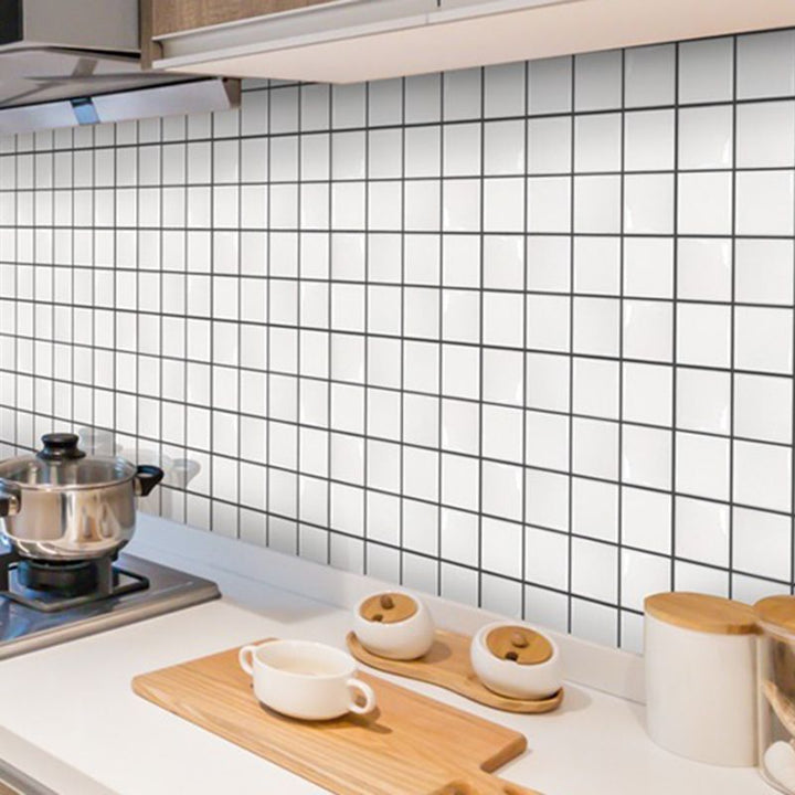 Lisslune | Plastic Peel and Stick Wall Tiles 3D Square Peel and Stick Backing