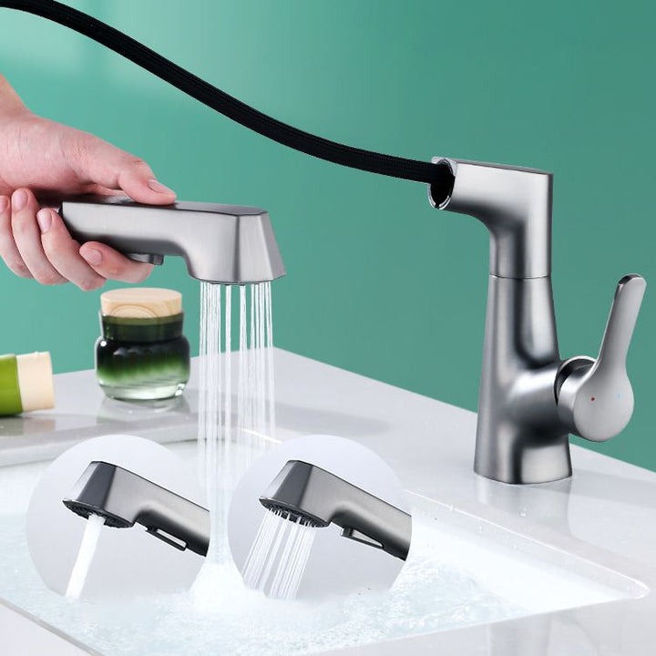 Lisslune | Contemporary Sink Faucet Plian Low Arc Brass Centerset Sink Faucet
