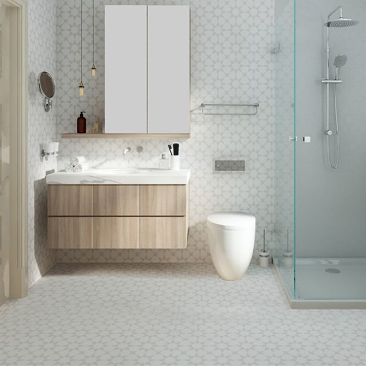 Lisslune | Modern PVC Flooring Peel and Stick Geometrically Printed Vinyl Plank Flooring