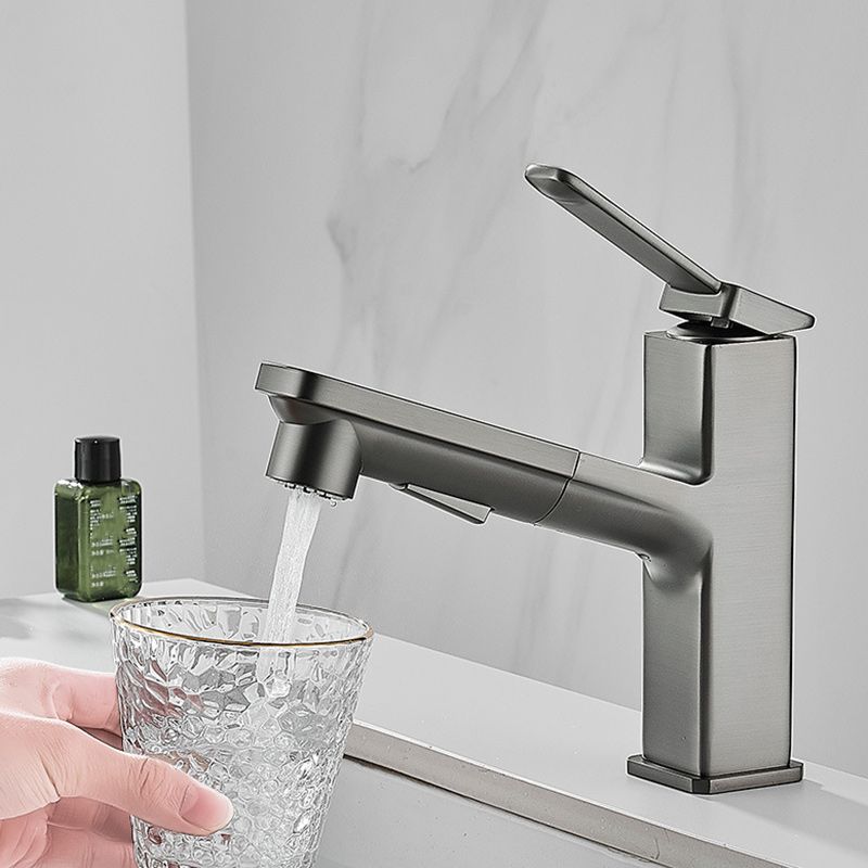 Lisslune | Contemporary Container Faucet Lever Handles Low Arc Copper Container Faucet