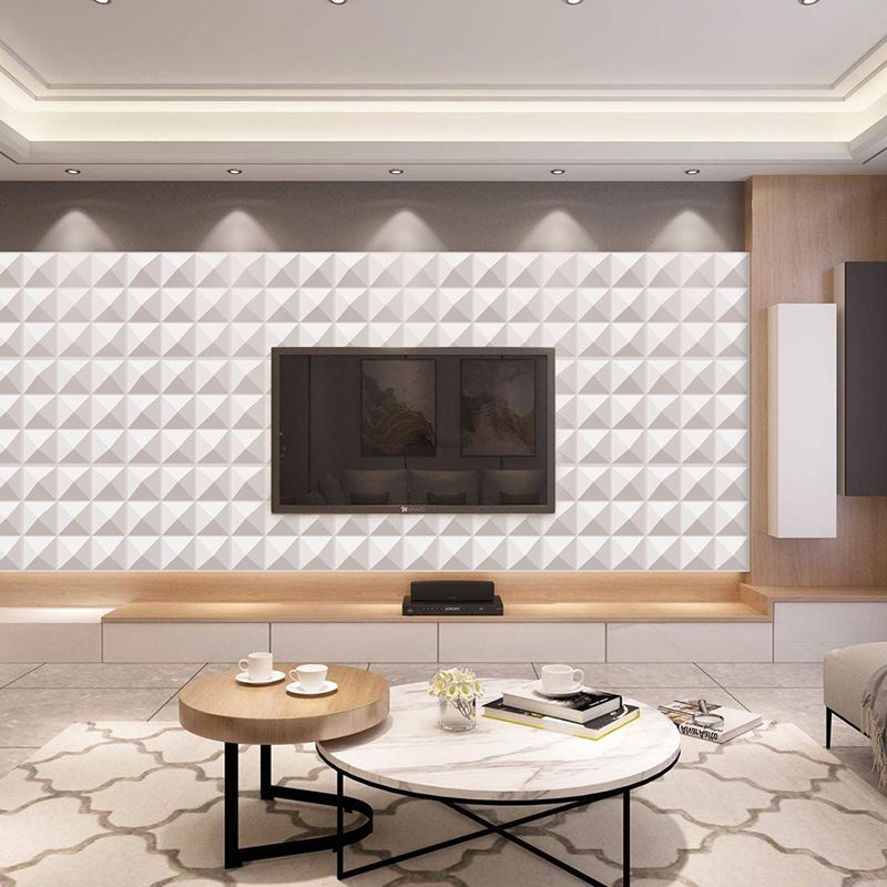 Lisslune | Modern square wall covering Peel and Stick geometric pattern wall covering