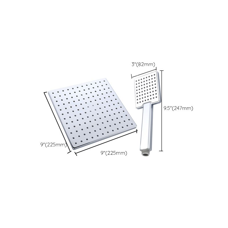 Lisslune | Square Shower Head Combo Large Shower Head with Hand Shower