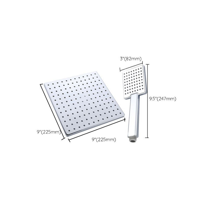 Lisslune | Square Shower Head Combo Large Shower Head with Hand Shower