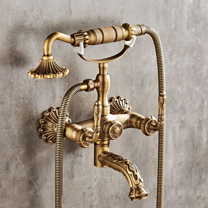 Lisslune | Wall Mounted Metal Freestanding Bathtub Filler Copper Freestanding Faucet