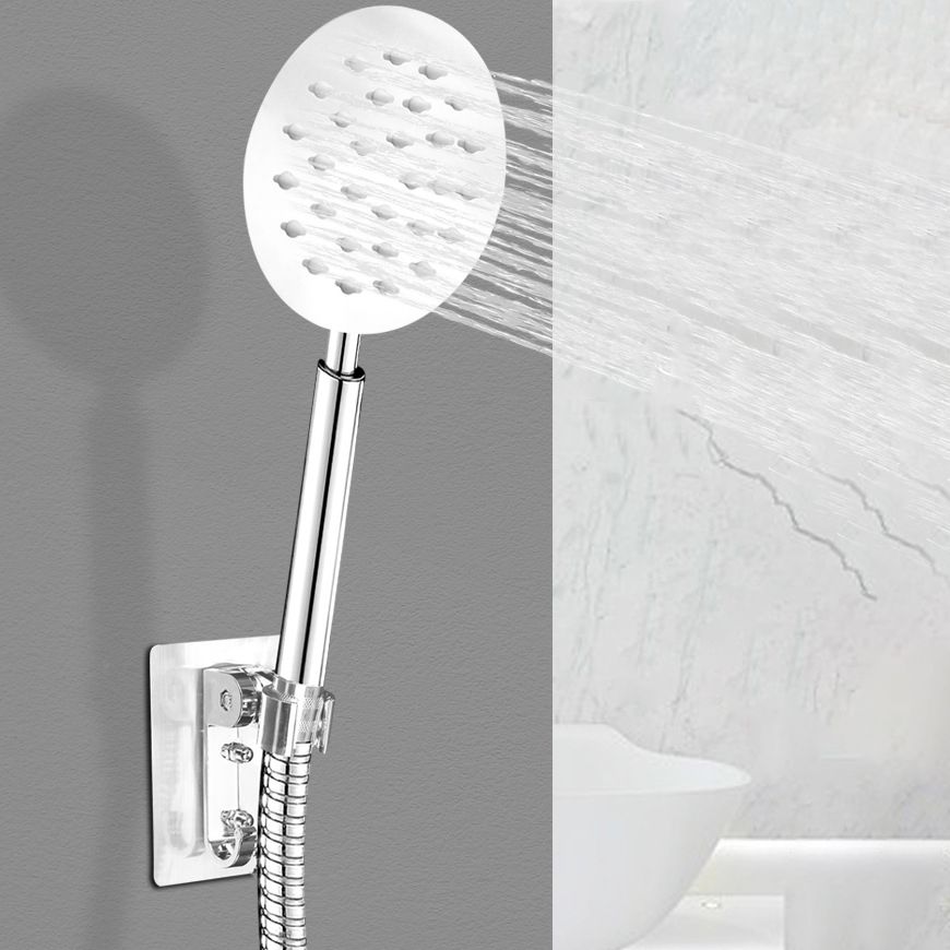 Lisslune | Round Shower Head Stainless Steel 3 Sprays Wall Mounted Hand Shower