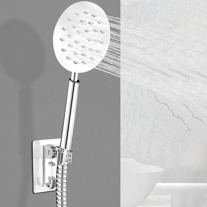 Lisslune | Round Shower Head Stainless Steel 3 Sprays Wall Mounted Hand Shower
