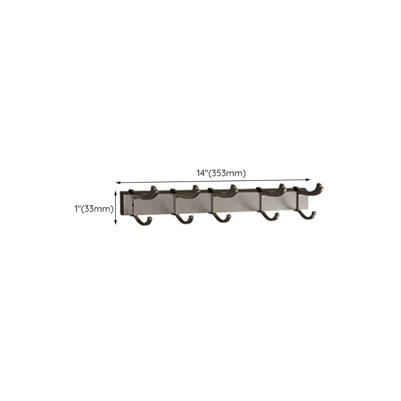 Lisslune | Modern Bathroom Accessories Set in Gray with Bathroom Shelf/Towel Holder/Bathrobe Hook & Paper Holder