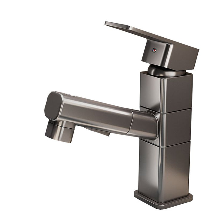 Lisslune | Bathroom vessels faucet swivel spout single-handle faucet with pull-out spray head